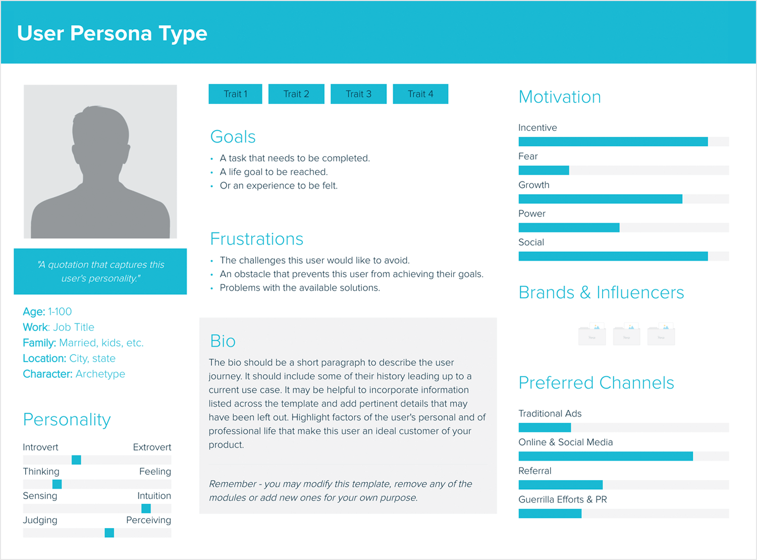 Detail User Persona Template Word Nomer 2