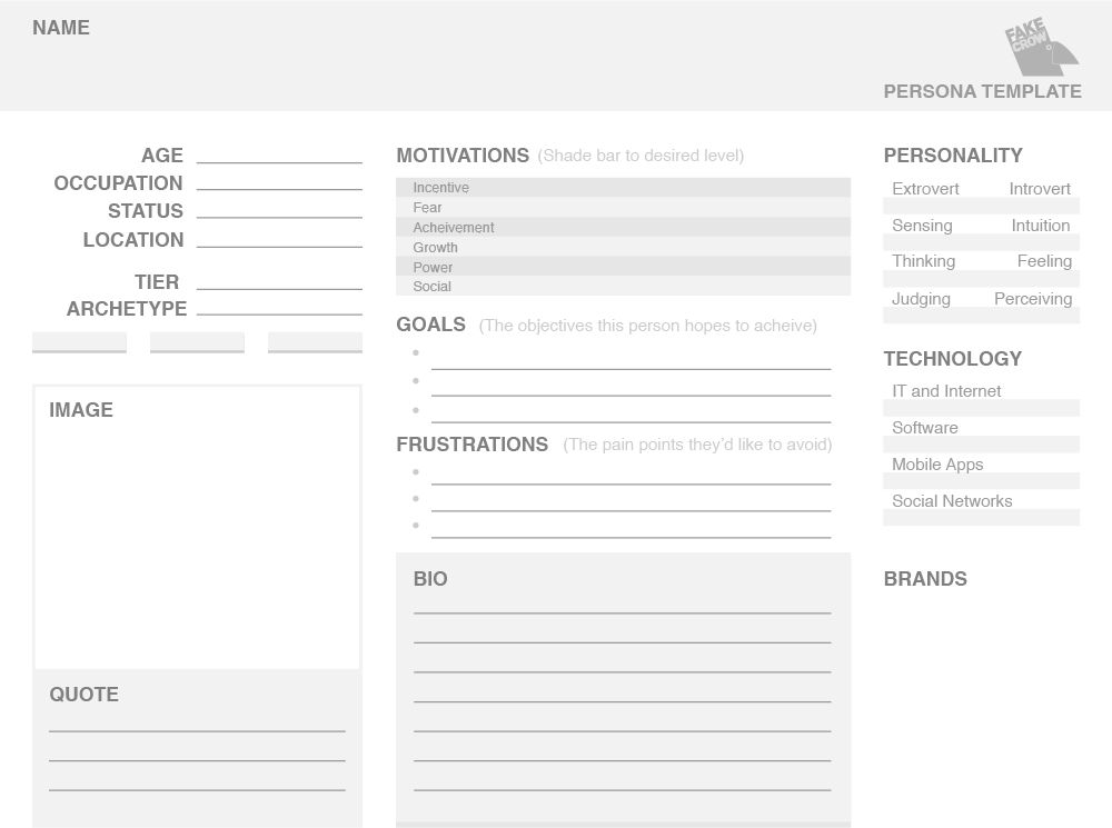 Detail User Persona Template Word Nomer 14