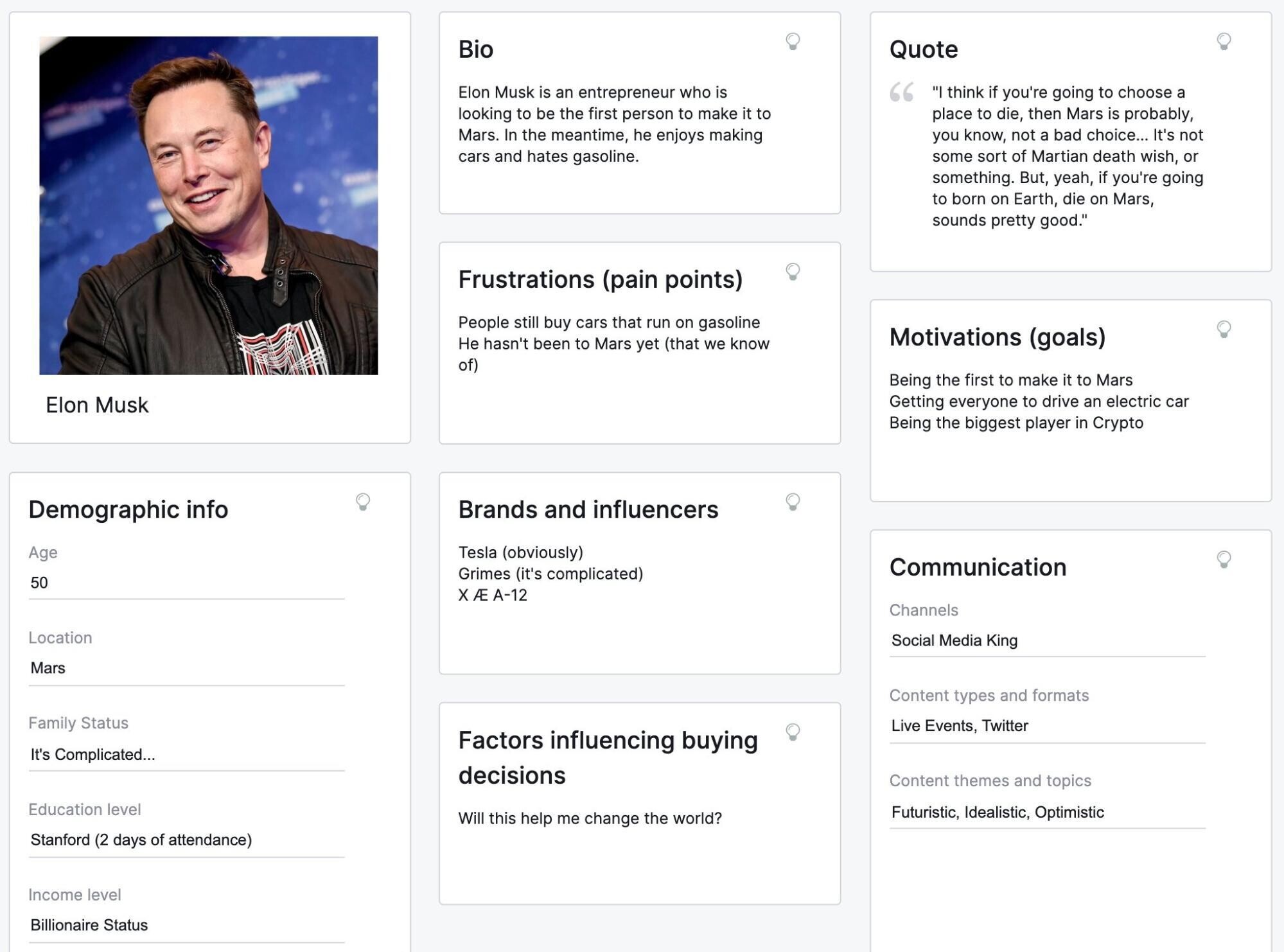 Detail User Persona Template Word Nomer 42