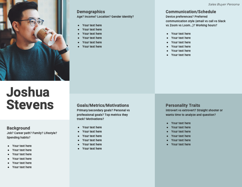Detail User Persona Template Word Nomer 45