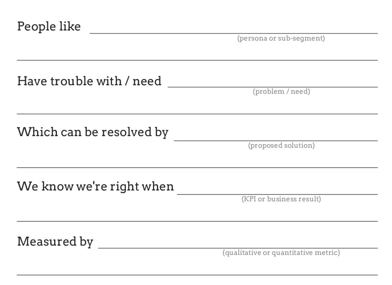 Detail Ux Hypothesis Template Nomer 8