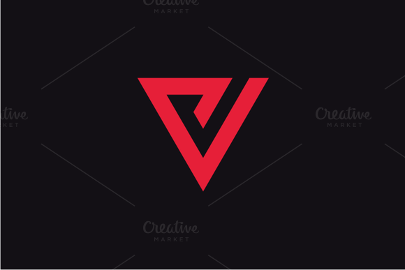 Detail V Logo Template Nomer 4