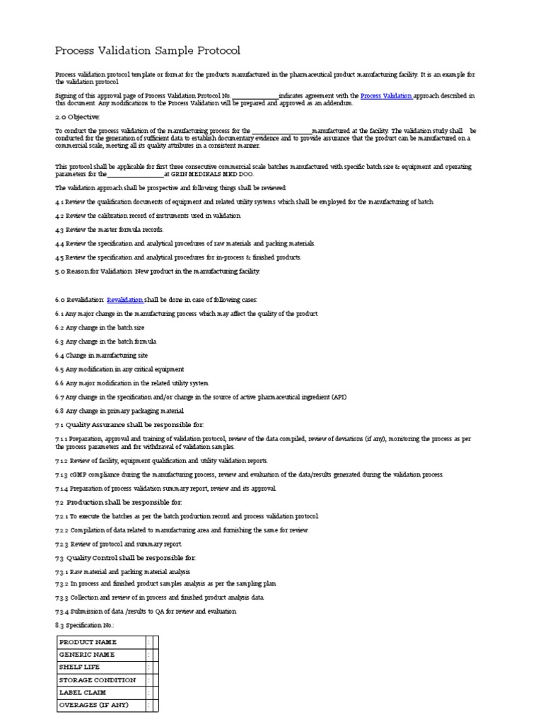 Detail Validation Protocol Template Nomer 21