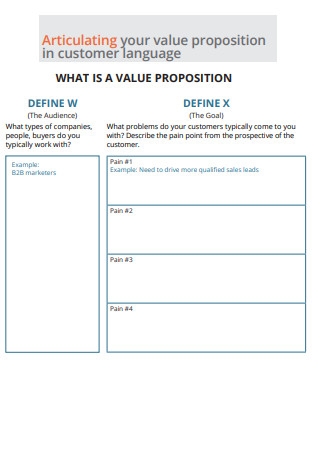 Detail Value Proposition Template Doc Nomer 47