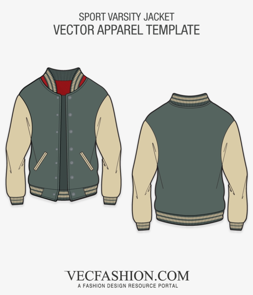 Detail Varsity Jacket Design Template Nomer 3