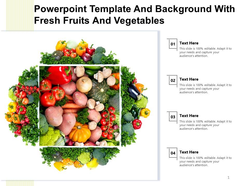 Detail Vegetable Powerpoint Template Nomer 24