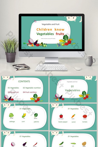 Detail Vegetable Powerpoint Template Nomer 31