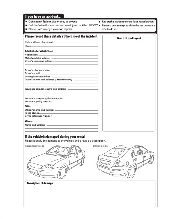 Detail Vehicle Condition Report Template Nomer 13