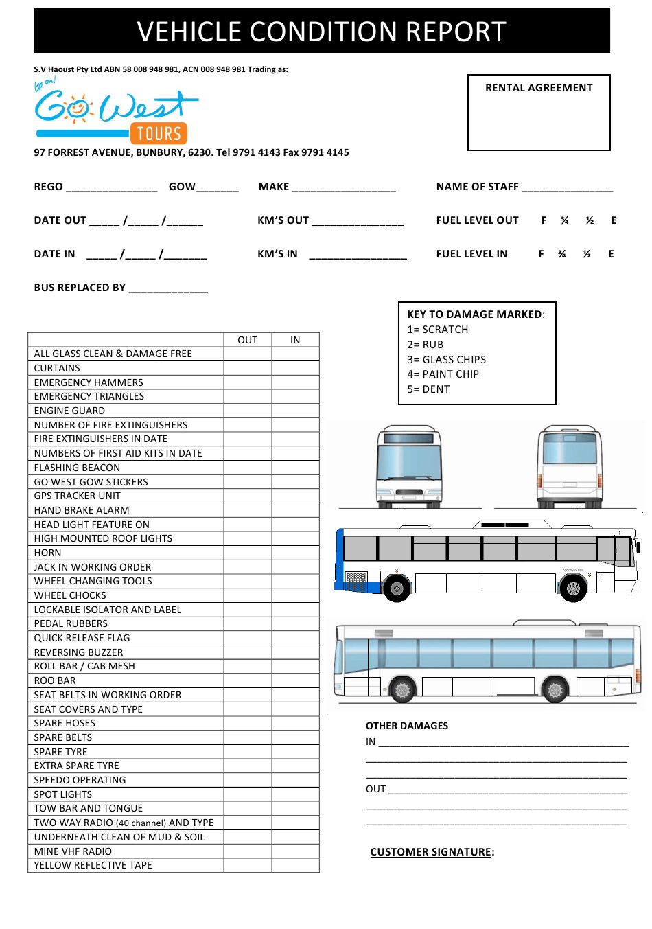 Detail Vehicle Condition Report Template Nomer 19