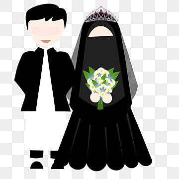 Vektor Kartun Pengantin Muslimah Png - KibrisPDR