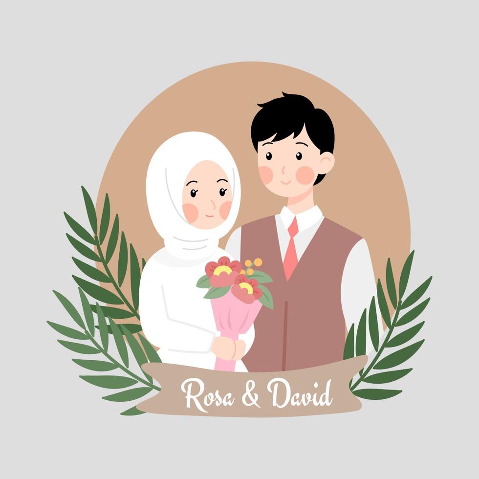 Detail Vektor Kartun Pengantin Muslimah Png Nomer 16