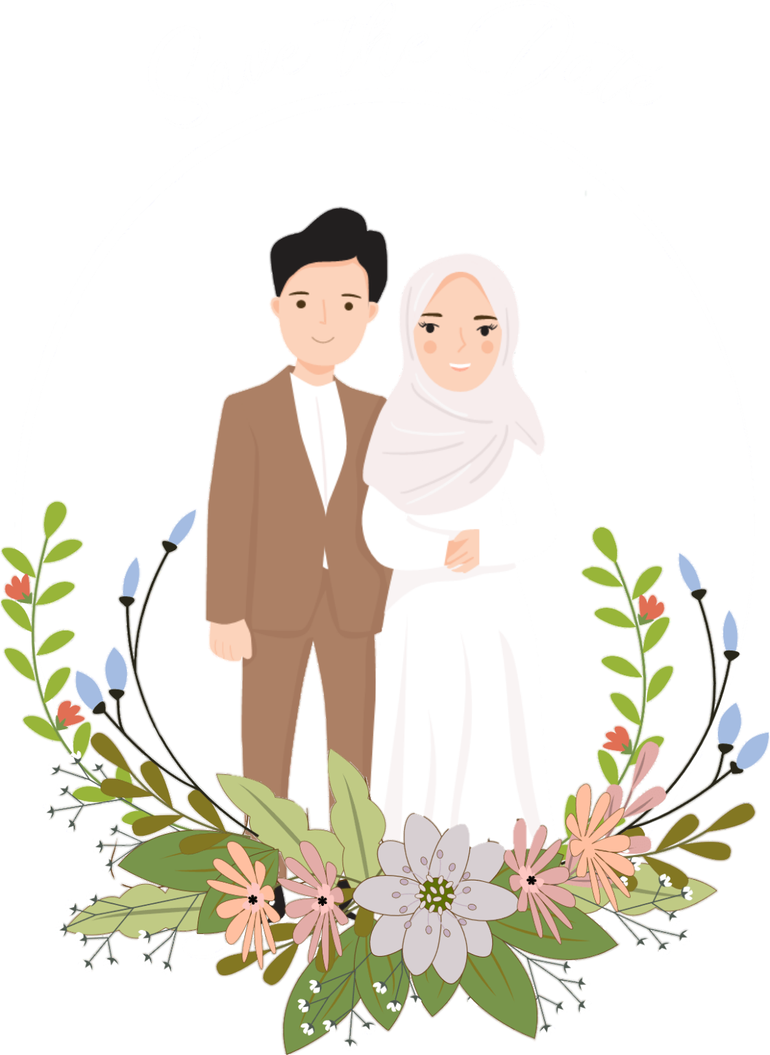 Detail Vektor Kartun Pengantin Muslimah Png Nomer 38