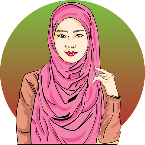 Detail Vektor Wanita Hijab Nomer 4