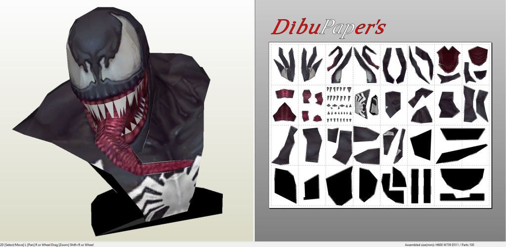 Detail Venom Mask Template Nomer 2