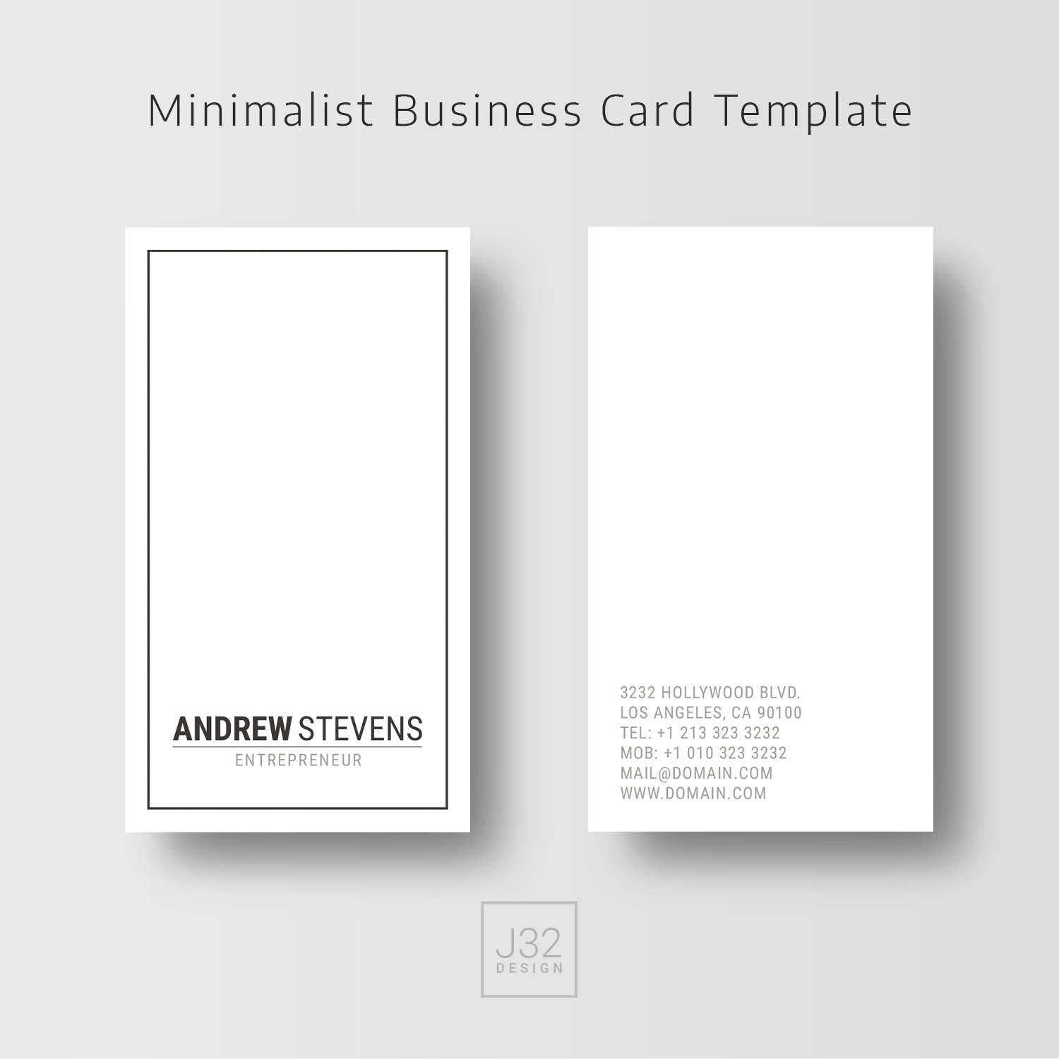 Detail Vertical Business Card Template Nomer 27