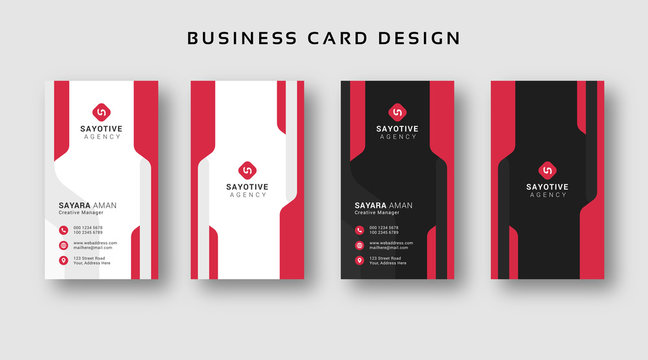 Detail Vertical Business Card Template Nomer 29