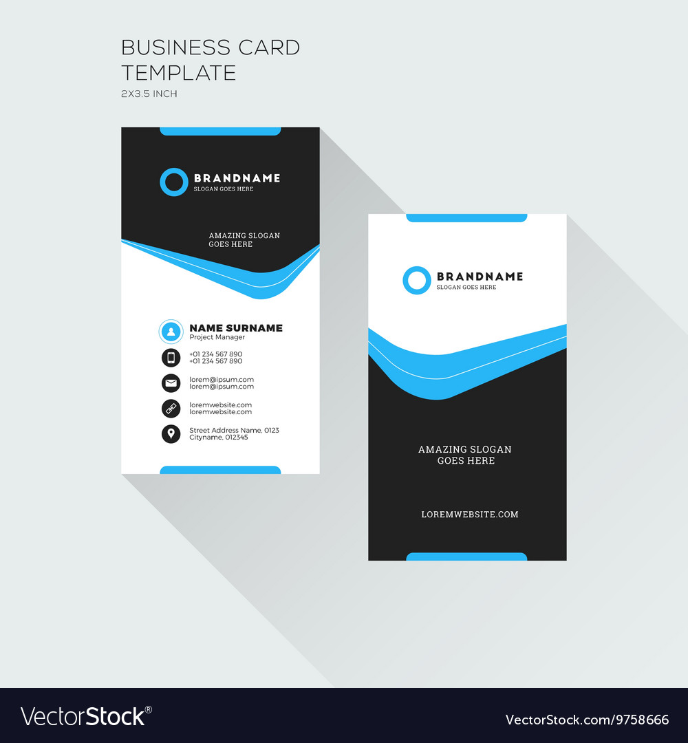 Detail Vertical Business Card Template Nomer 5