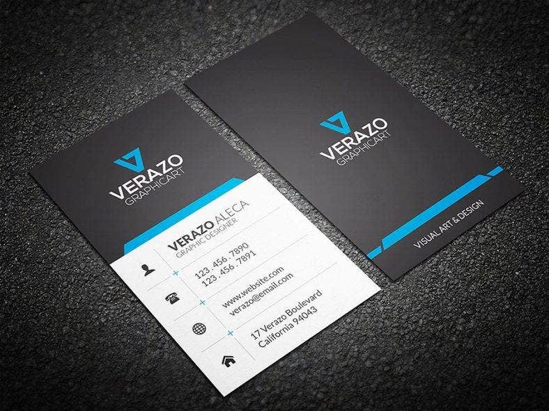 Detail Vertical Business Card Template Nomer 6