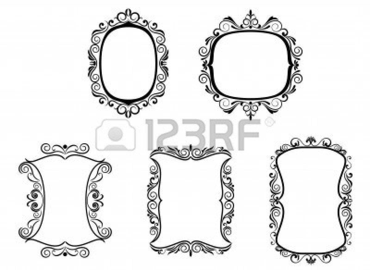 Detail Victorian Photo Frame Template Nomer 6