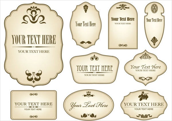 Detail Vintage Name Tags Template Nomer 9