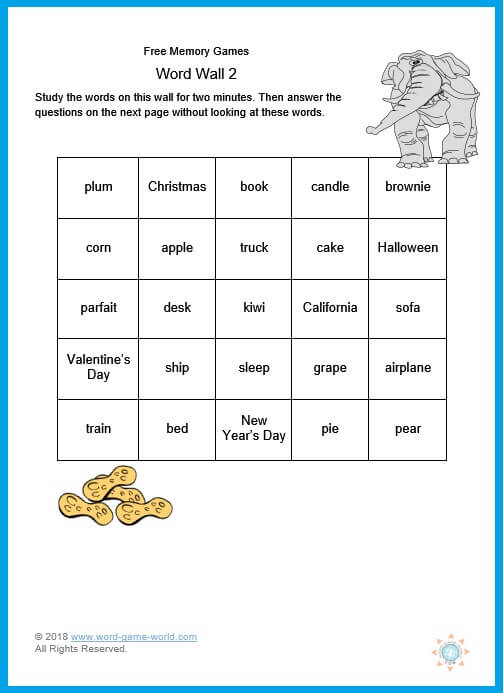 Detail Vocabulary Memory Game Template Nomer 27