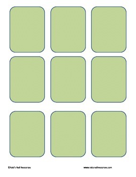 Detail Vocabulary Memory Game Template Nomer 7