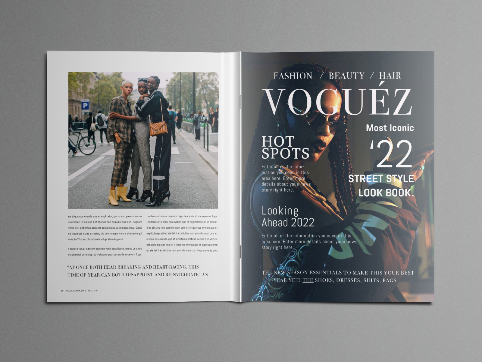 Detail Vogue Magazine Template Nomer 24