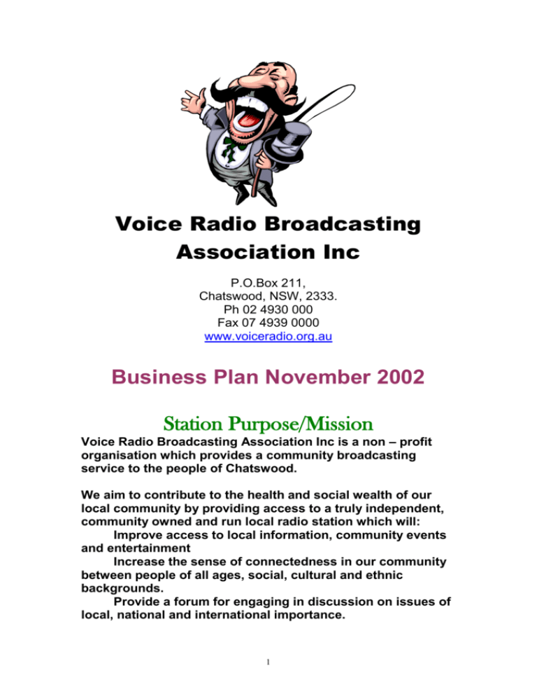 Detail Voice Over Business Plan Template Nomer 2