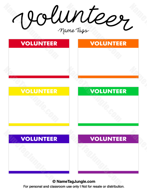 Volunteer Badge Template - KibrisPDR