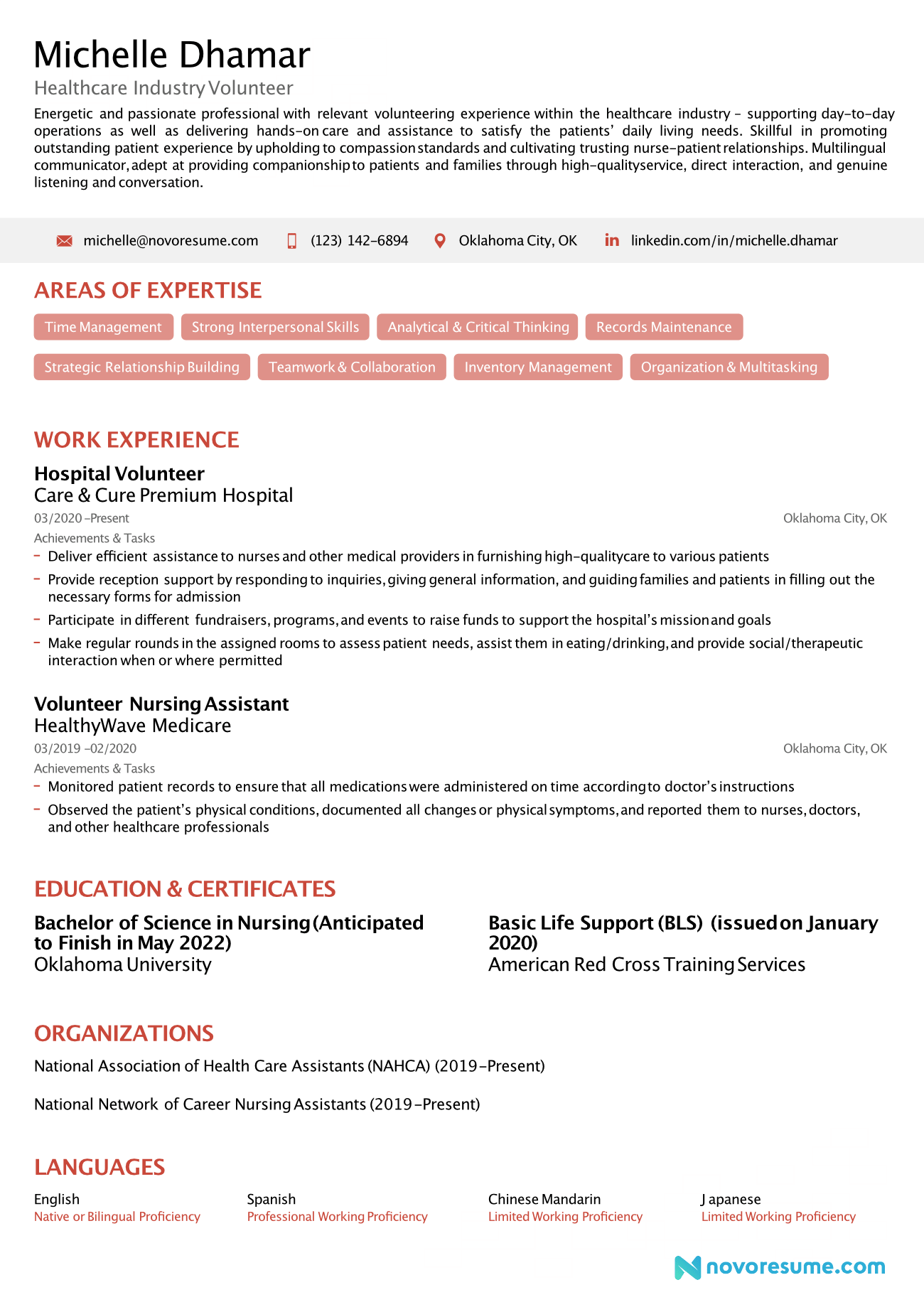 Volunteer Resume Template - KibrisPDR