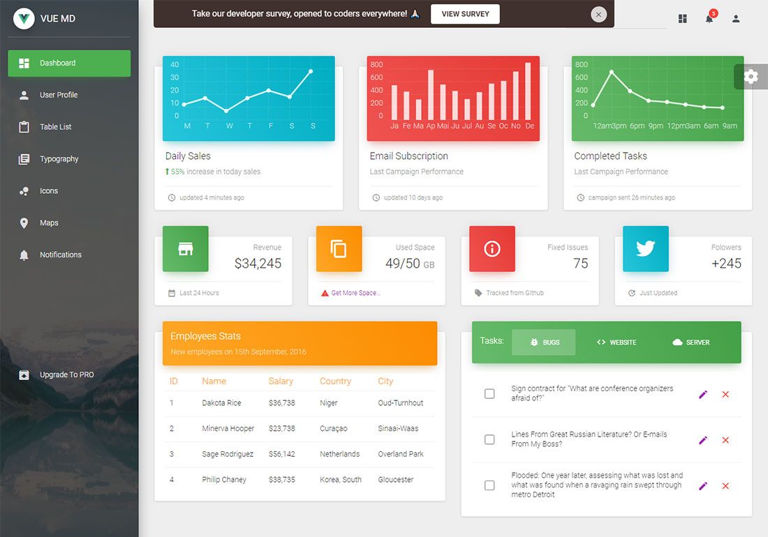 Detail Vue Admin Template Nomer 15
