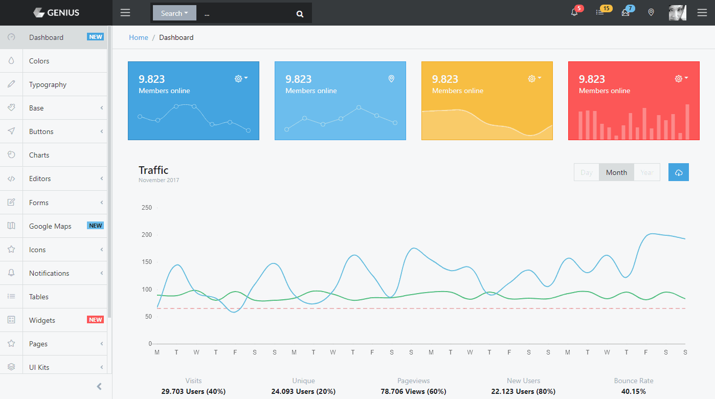 Detail Vue Js Admin Template Nomer 27