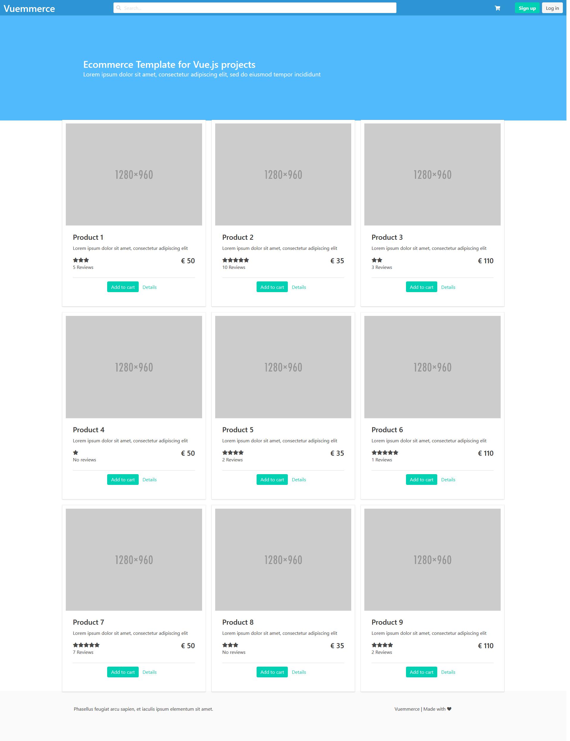 Detail Vue Js Ecommerce Template Free Nomer 16