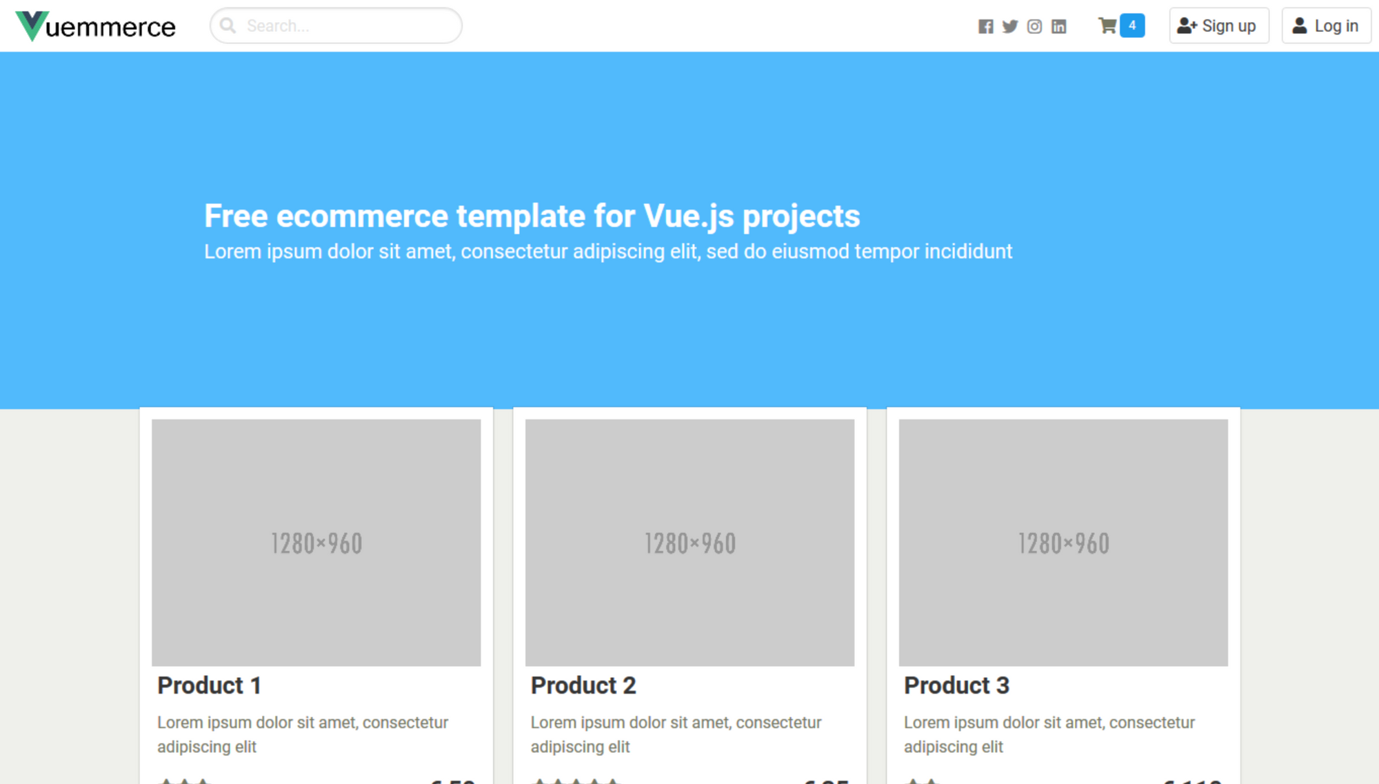 Detail Vue Js Ecommerce Template Free Nomer 46