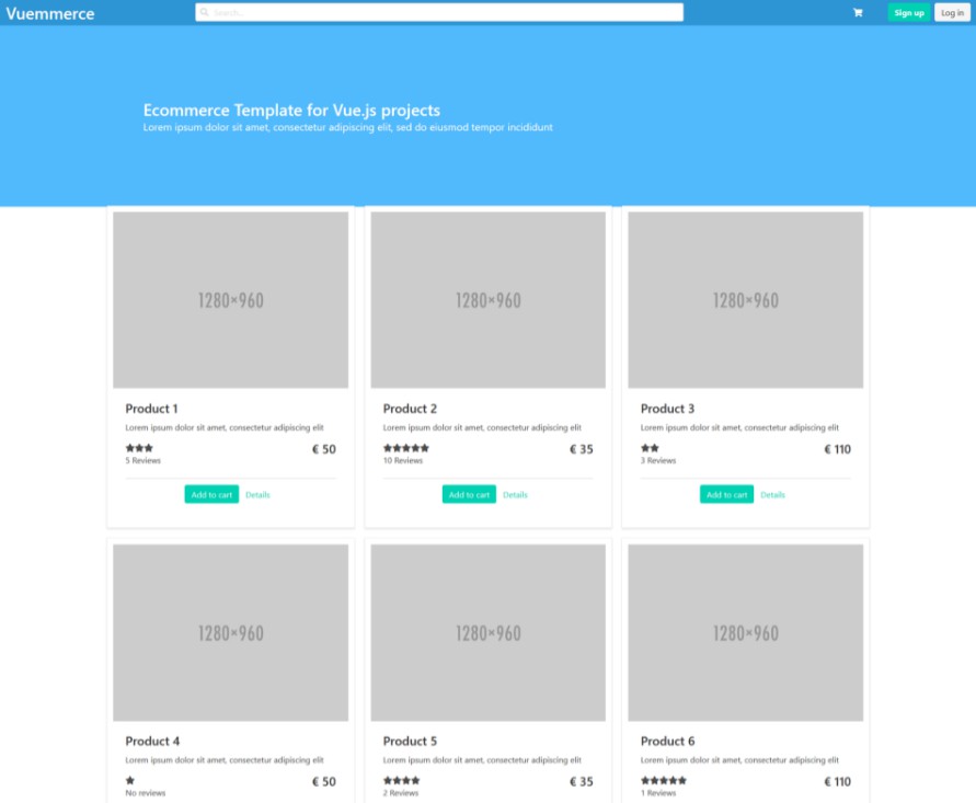 Detail Vue Js Ecommerce Template Free Nomer 9