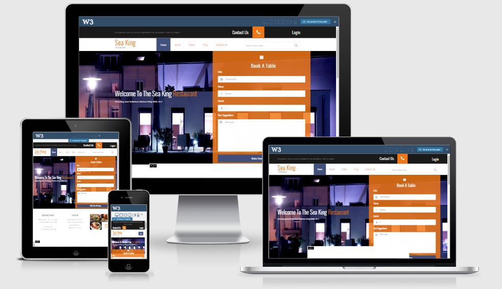Detail W3 Layout Template Free Download Nomer 24