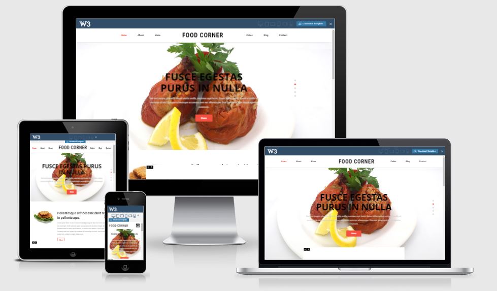 Detail W3 Layout Template Free Download Nomer 28