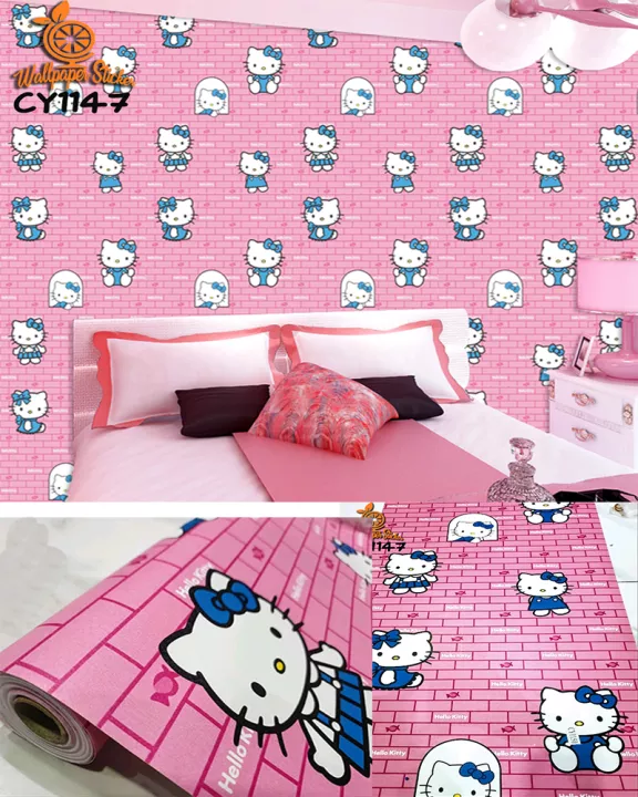 Detail Wallpaper Dinding Kamar Tidur Hello Kitty Nomer 48