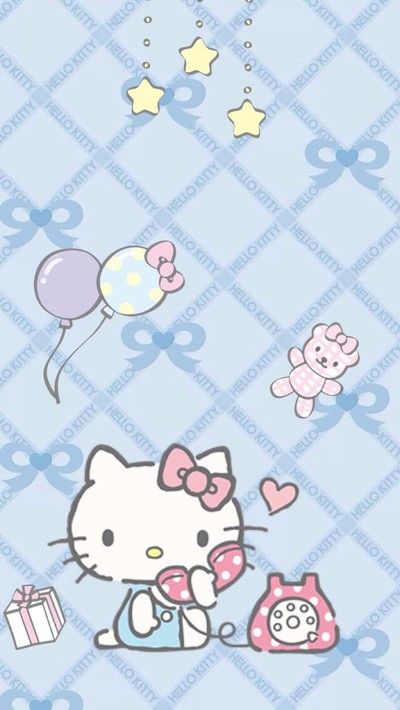 Wallpaper Hello Kitty Biru - KibrisPDR