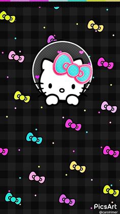 Detail Wallpaper Hello Kitty Hitam Nomer 32