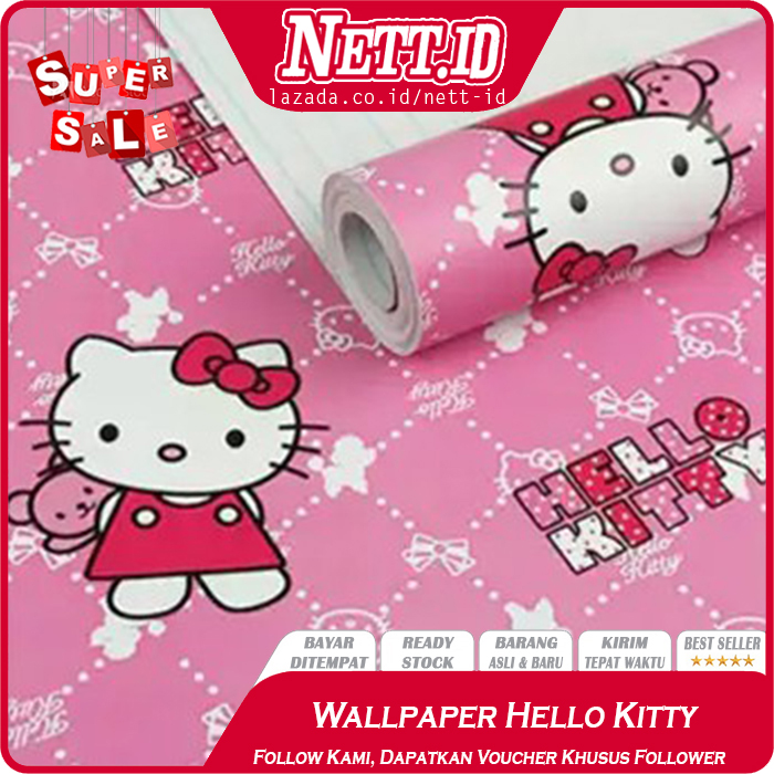 Detail Wallpaper Hello Kitty Pink Muda Nomer 31
