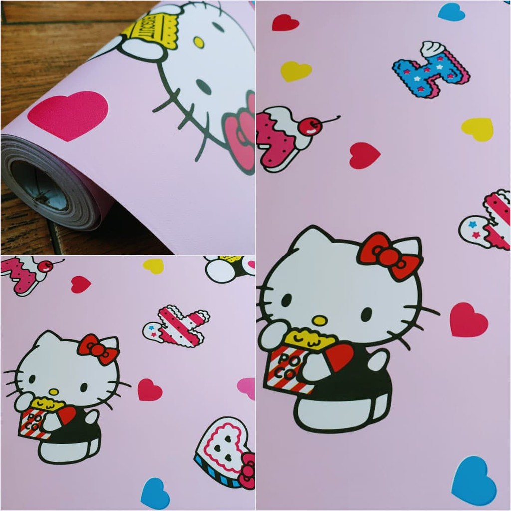 Detail Wallpaper Hello Kitty Pink Muda Nomer 34