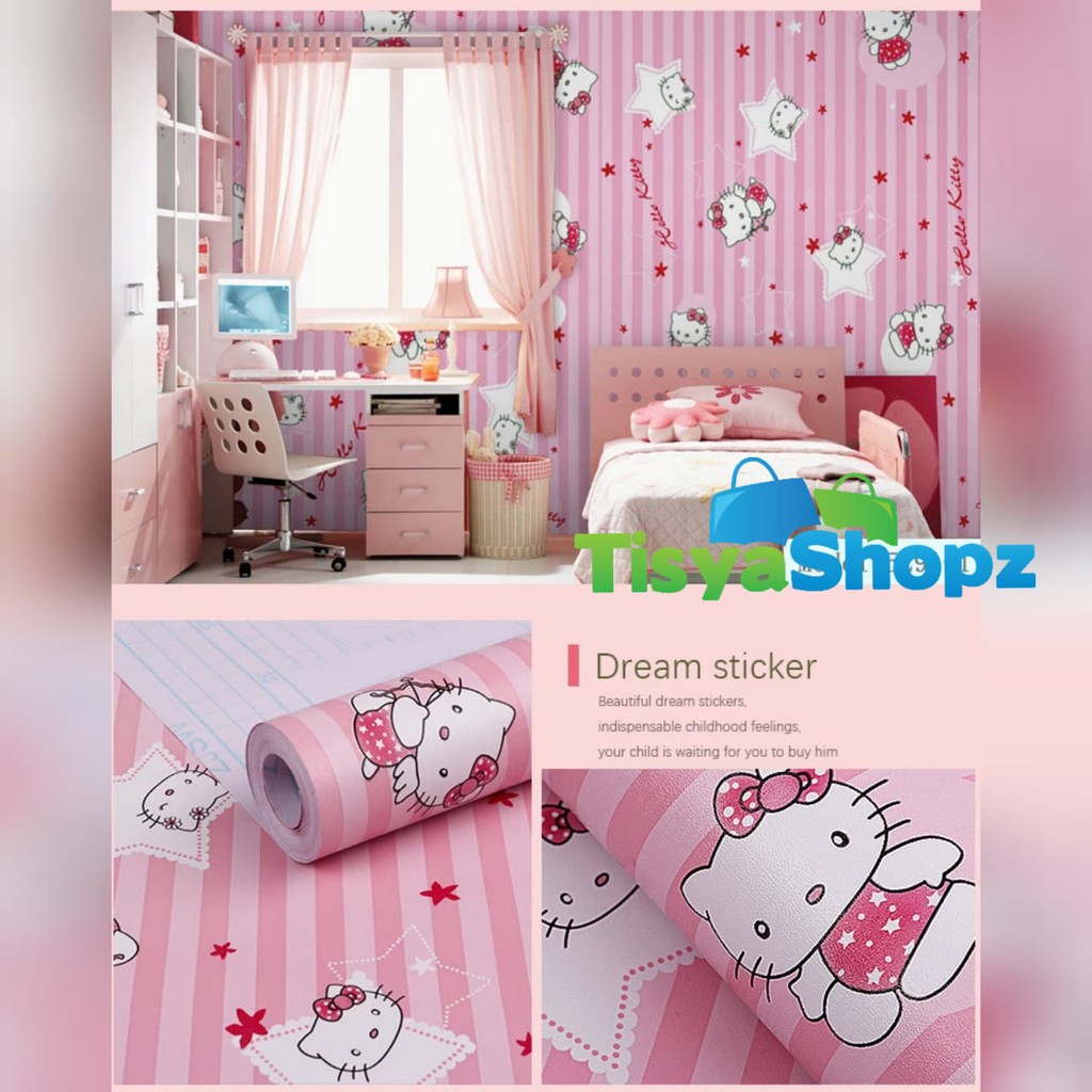 Detail Wallpaper Kamar Hello Kitty Nomer 16