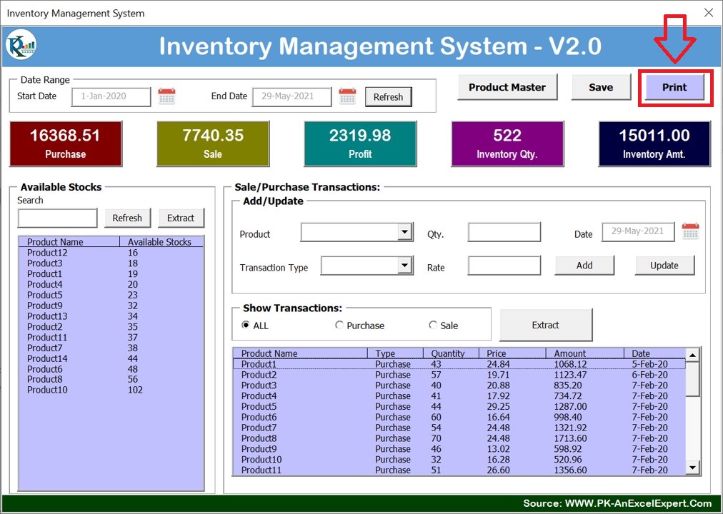 Detail Warehouse Management System Excel Template Nomer 14