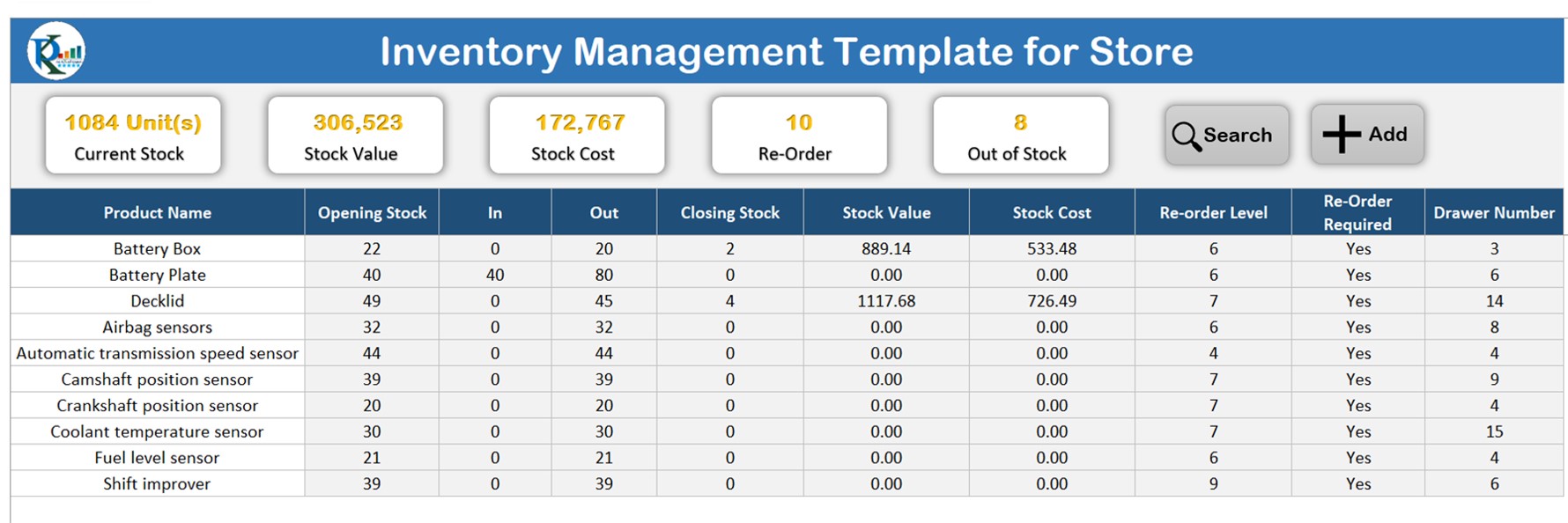 Detail Warehouse Management System Excel Template Nomer 27