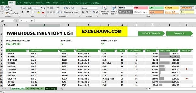 Detail Warehouse Management System Excel Template Nomer 4