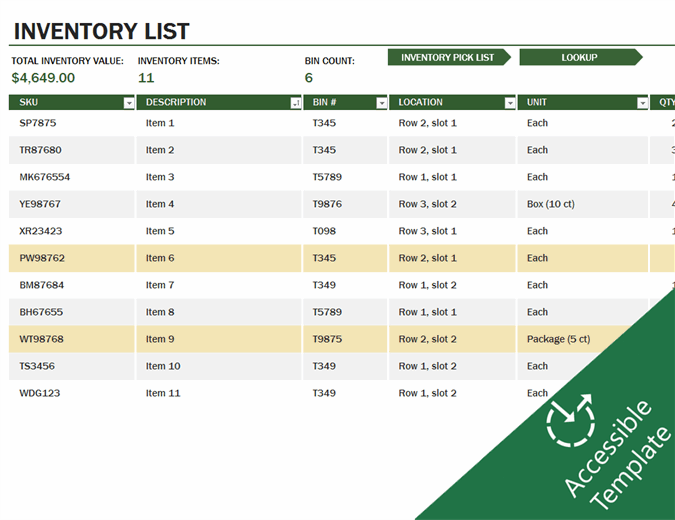 Detail Warehouse Management System Excel Template Nomer 33