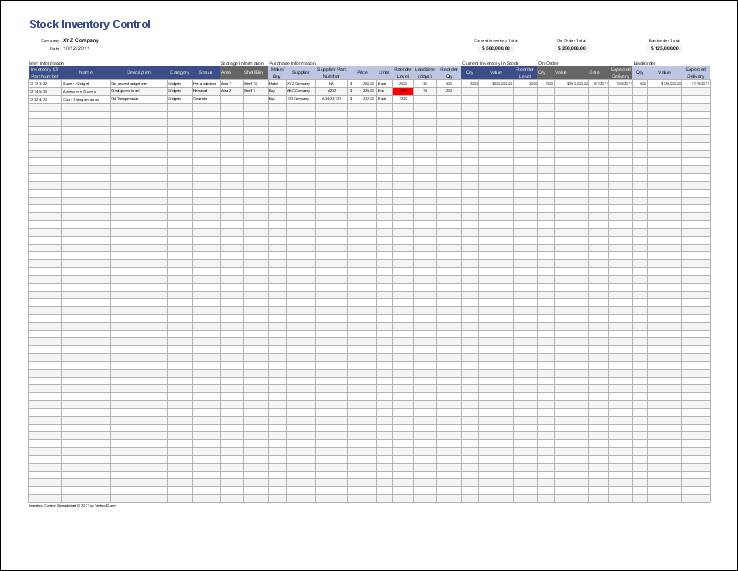 Detail Warehouse Management System Excel Template Nomer 6