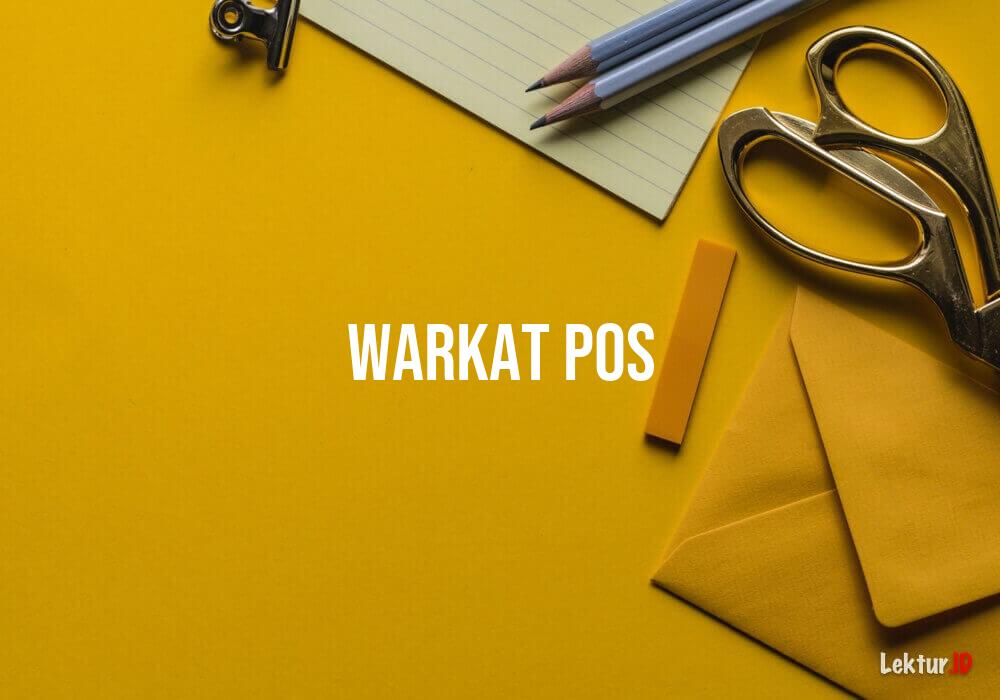 Detail Warkat Pos Adalah Nomer 17