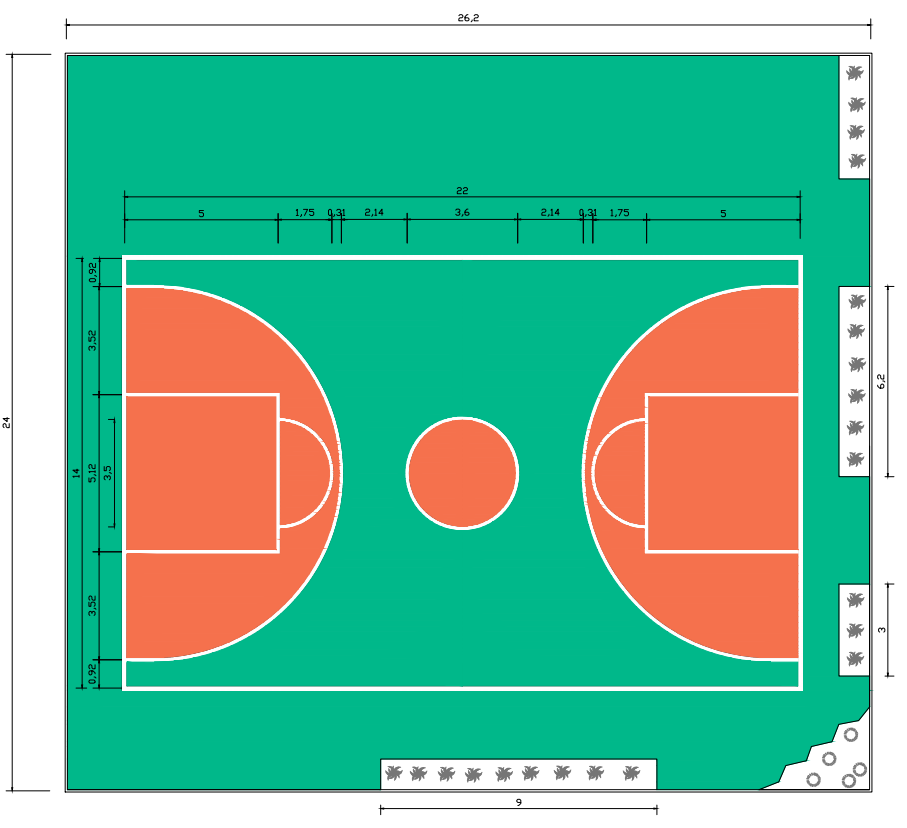 Detail Warna Lapangan Basket Nomer 7